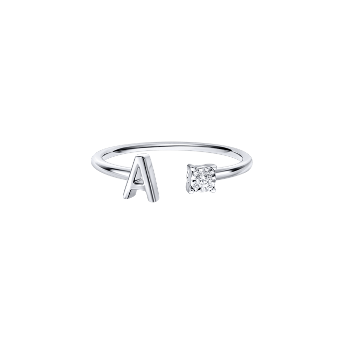 You & I Alphabet Ring S136-CWS0541-A