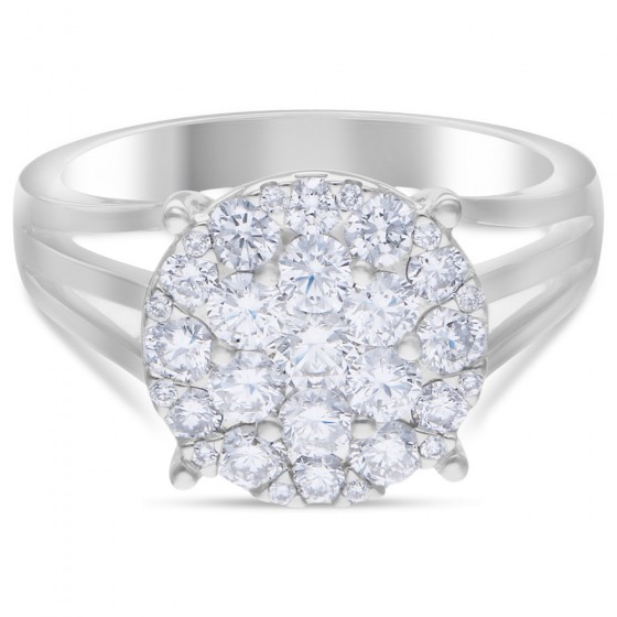 womens cluster diamond rings