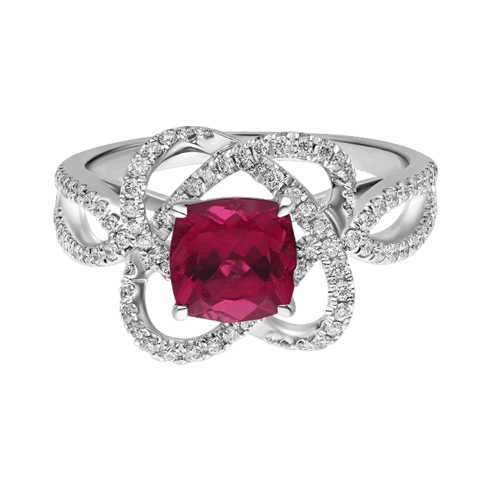 Fuchsia Diamond Ladies Ring CWF3048