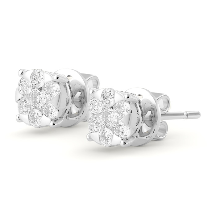 Diamond Earrings Illusion Lotus AF0579