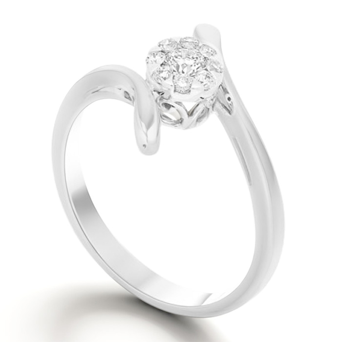 Diamond Ring Illusion Lotus CWF0398