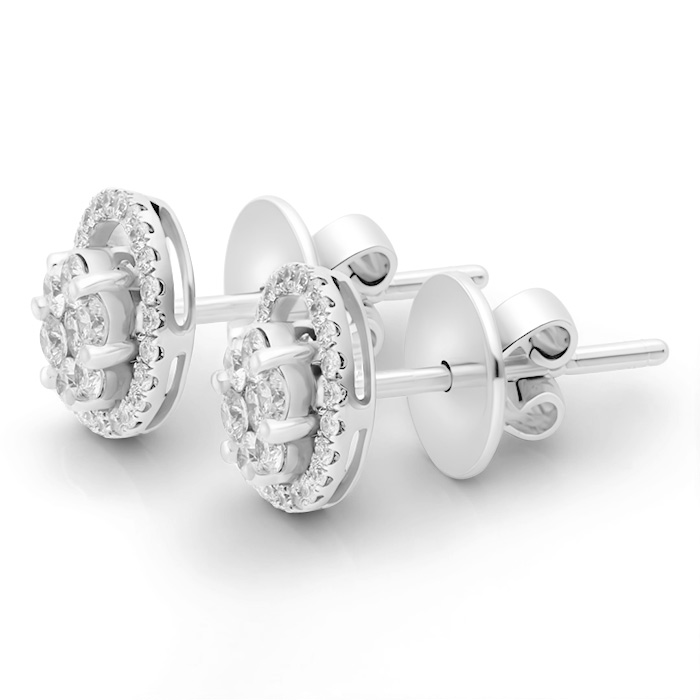 Diamond Earrings Illusion Lotus AF0041