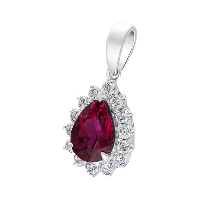 Fuchsia Diamond Ladies Pendant LWF1247