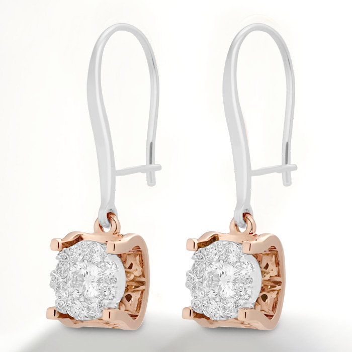 Diamond Earrings Illusion Lotus AF0531