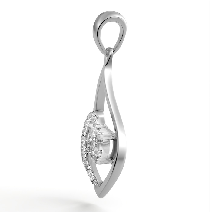 Diamond Pendant Illusion Lotus LWF0266