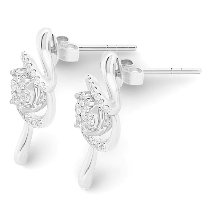 Diamond Earrings Illusion Lotus JDE8092E