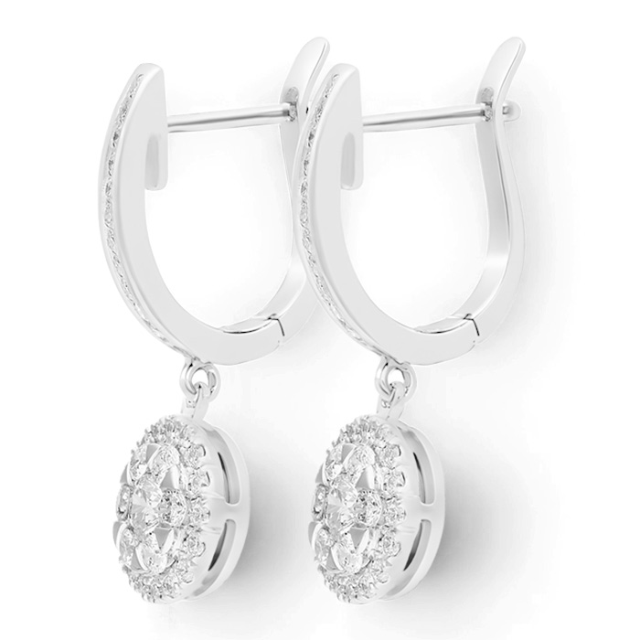 Diamond Earrings Illusion Lotus AF0295