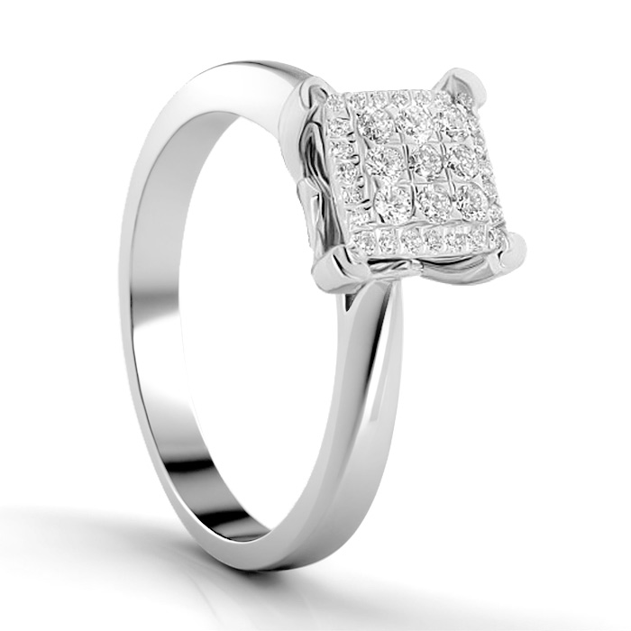 Diamond Ring Illusion Princess CWF0689