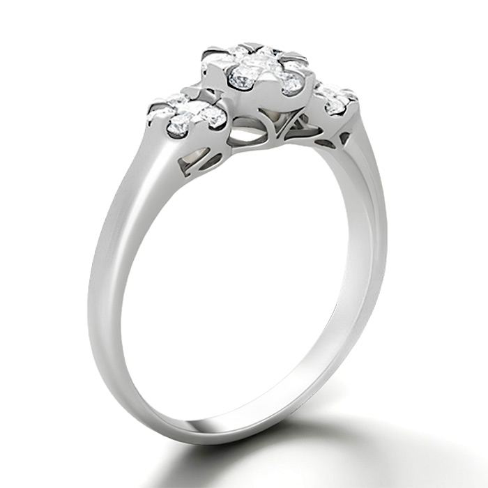 Diamond Ring Illusion Lotus CWF0499