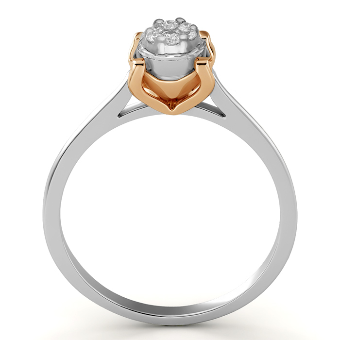 Diamond Ring Illusion Lotus CWF0557