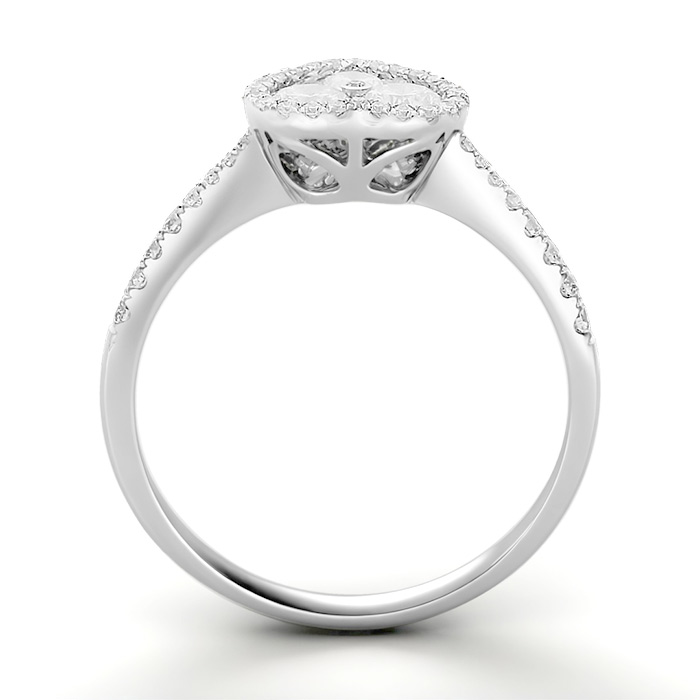 Diamond Ring Illusion Heart Listring CWF0436