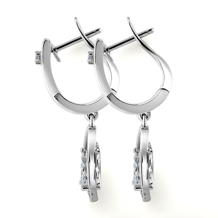 Diamond Earrings illusion Pear AF0342