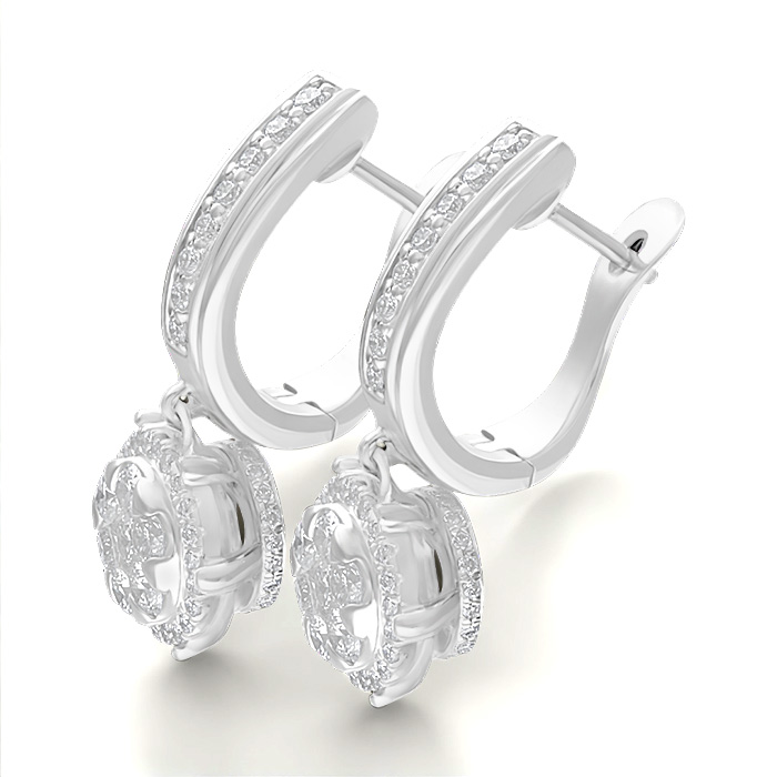 Diamond Earrings Illusion Lotus AF0437