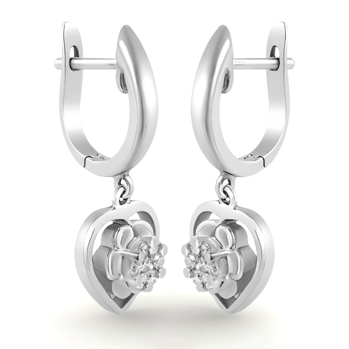 Diamond Earrings Illusion lotus AF0182