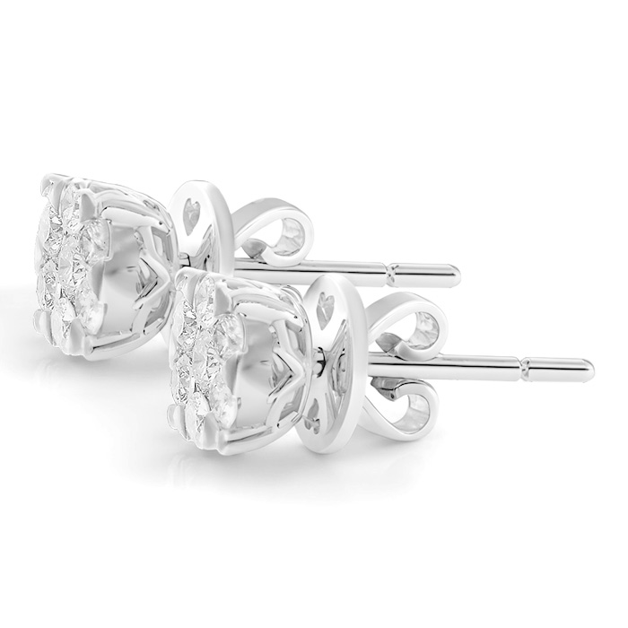 Diamond Earrings Illusion Lotus AF0579