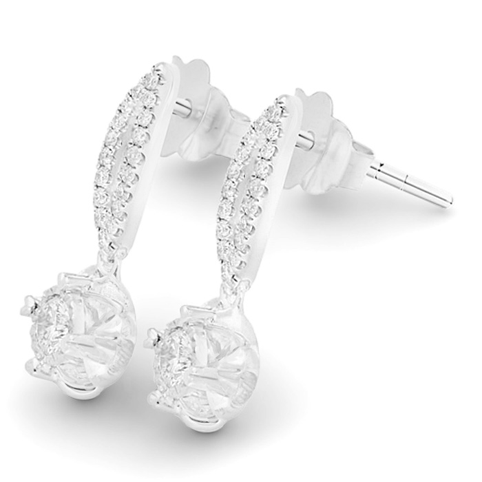 Diamond Earrings Solitaire Round E16059-20