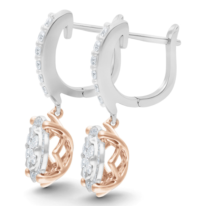 Diamond Earrings Illusion Lotus E17152