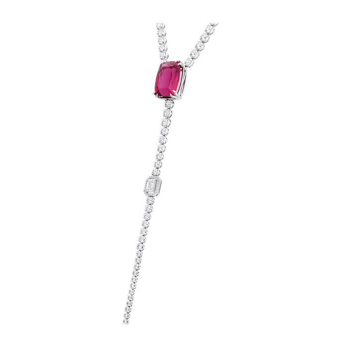 Fuchsia Diamond Ladies Necklace PK0236