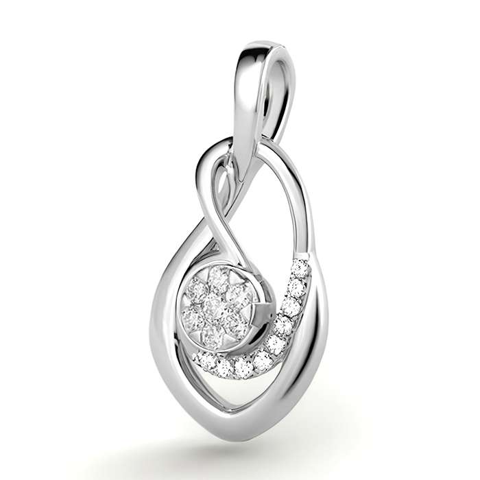 Diamond Pendant Illusion Lotus LWF0288