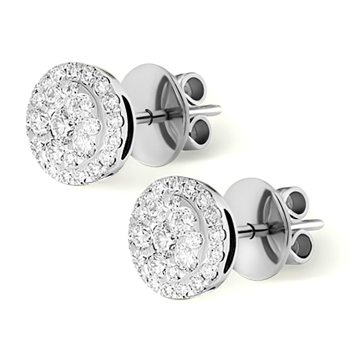 Diamond Earrings Illusion Lotus Halo AF0311