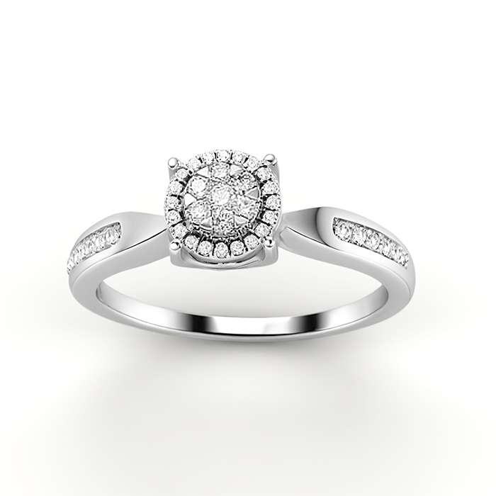 Diamond Ring Illusion Lotus Listring CWF0747