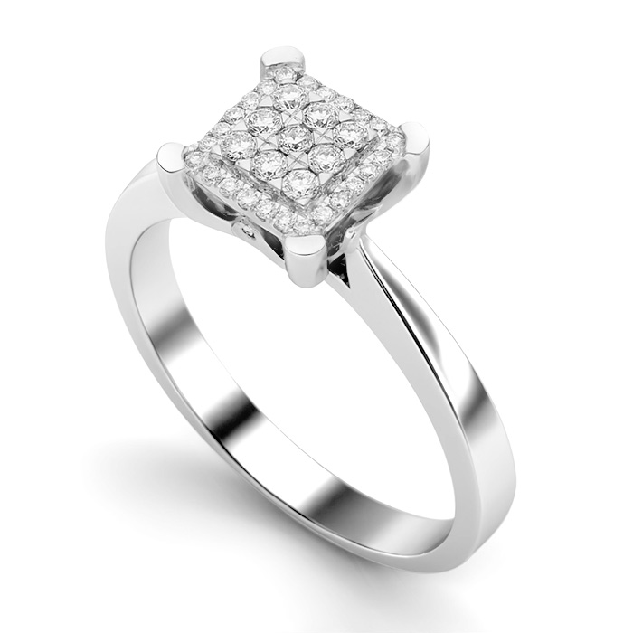 Diamond Ring Illusion Princess CWF0689