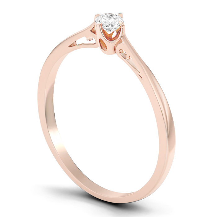 Diamond Ring Solitaire Round P-DRSS0062T