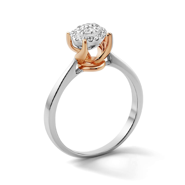 Diamond Ring Illusion Lotus CWF0838