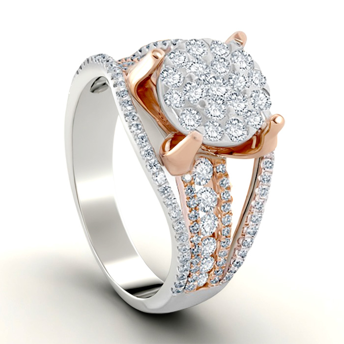 Diamond Ring Illusion Lotus CWF0650