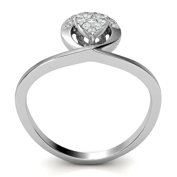 Diamond Ring Illusion Pear CWF0784