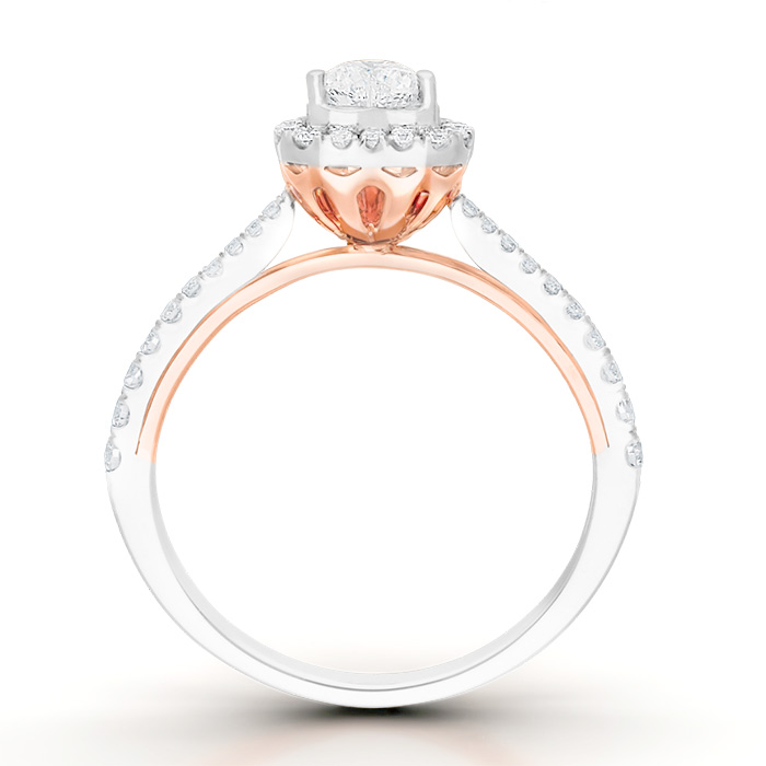 Diamond Ring Solitaire Heart CWF1160