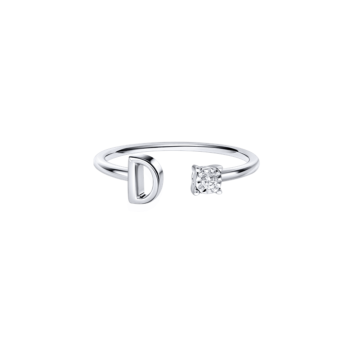 You & I Alphabet Ring S136-CWS0541-D